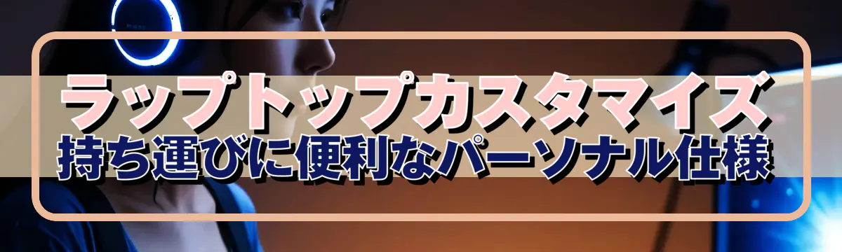 ラップトップカスタマイズ 持ち運びに便利なパーソナル仕様