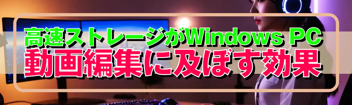 高速ストレージがWindows PC動画編集に及ぼす効果
