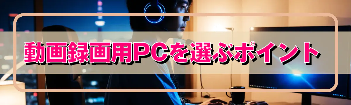 動画録画用PCを選ぶポイント