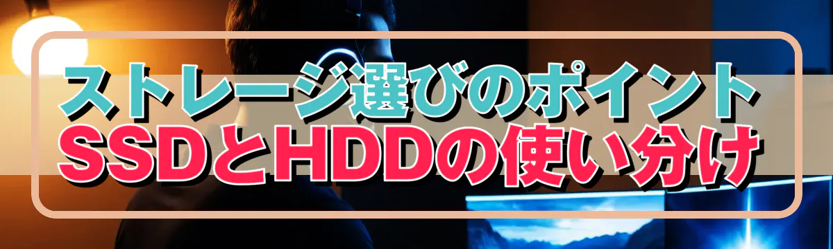 ストレージ選びのポイント SSDとHDDの使い分け