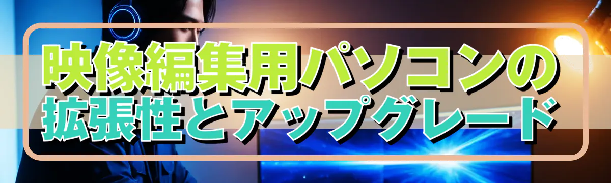 映像編集用パソコンの拡張性とアップグレード
