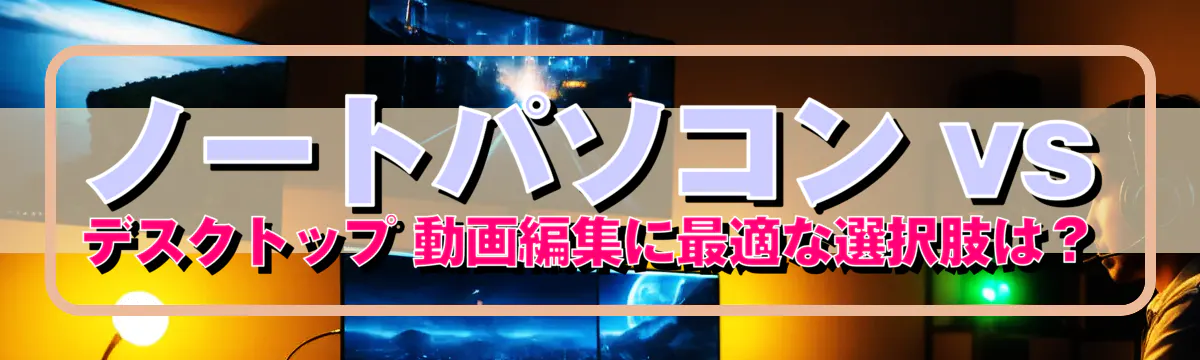 ノートパソコン vs デスクトップ 動画編集に最適な選択肢は?