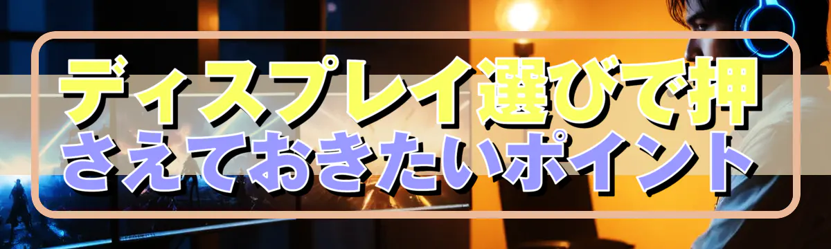 ディスプレイ選びで押さえておきたいポイント
