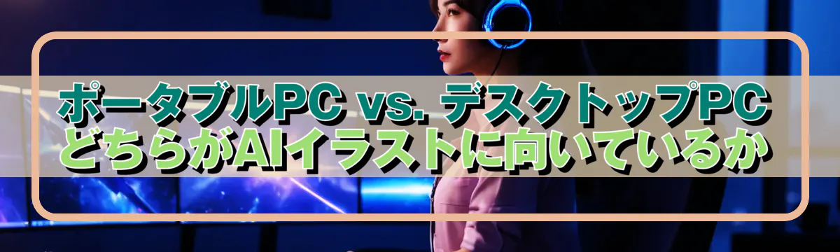 ポータブルPC vs. デスクトップPC どちらがAIイラストに向いているか