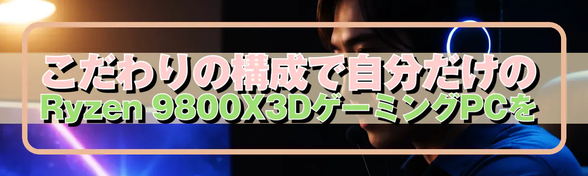 こだわりの構成で自分だけのRyzen&nbsp;9800X3DゲーミングPCを