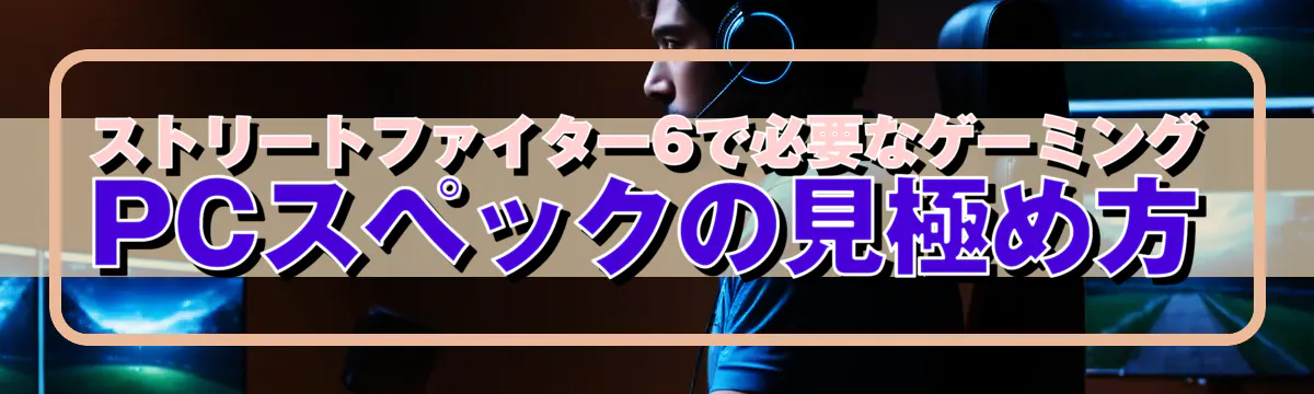 ストリートファイター6で必要なゲーミングPCスペックの見極め方