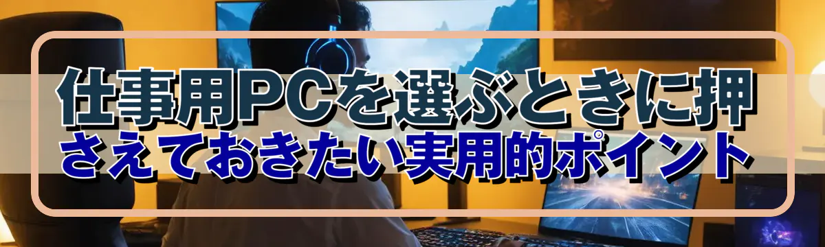 仕事用PCを選ぶときに押さえておきたい実用的ポイント