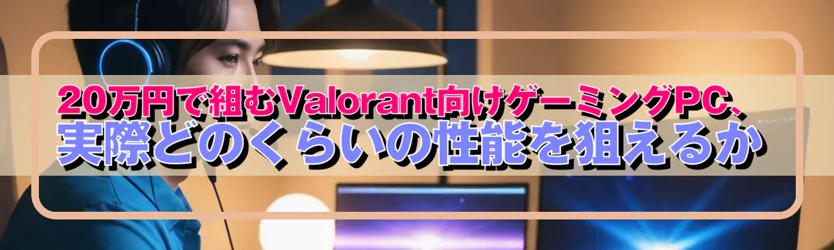 20万円で組むValorant向けゲーミングPC、実際どのくらいの性能を狙えるか