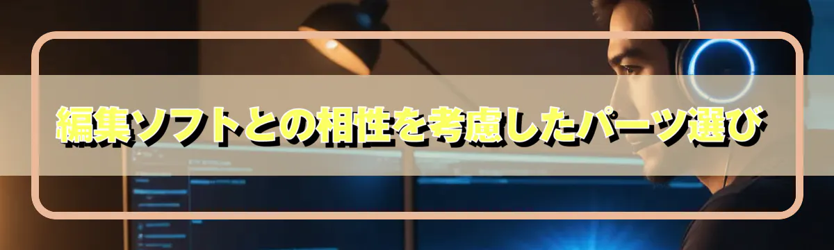 編集ソフトとの相性を考慮したパーツ選び