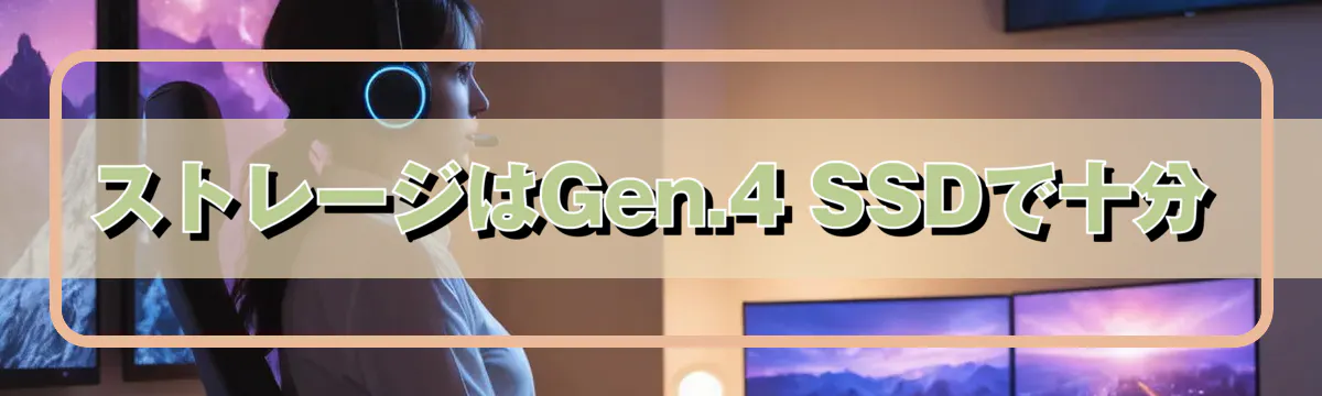 ストレージはGen.4 SSDで十分
