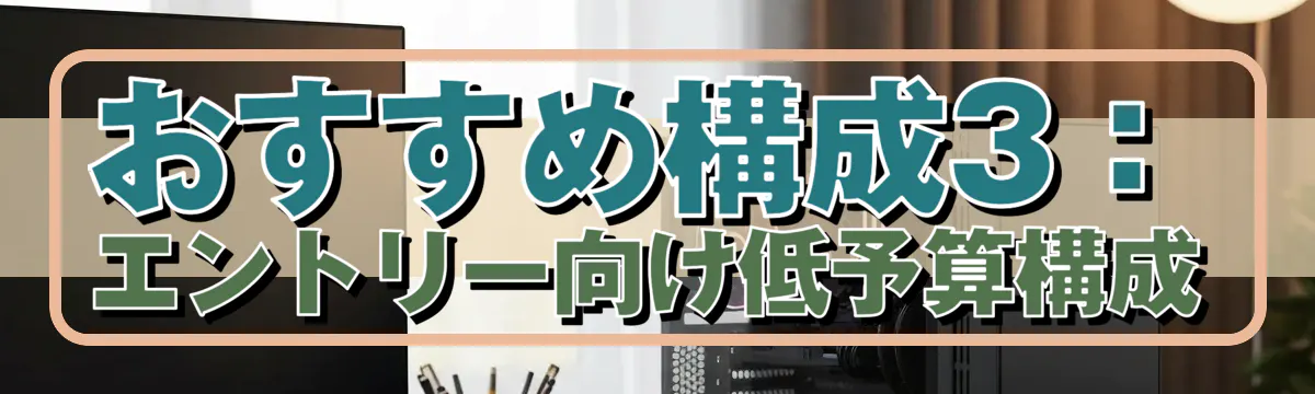 おすすめ構成3：エントリー向け低予算構成