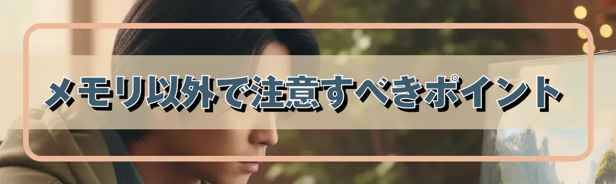 メモリ以外で注意すべきポイント