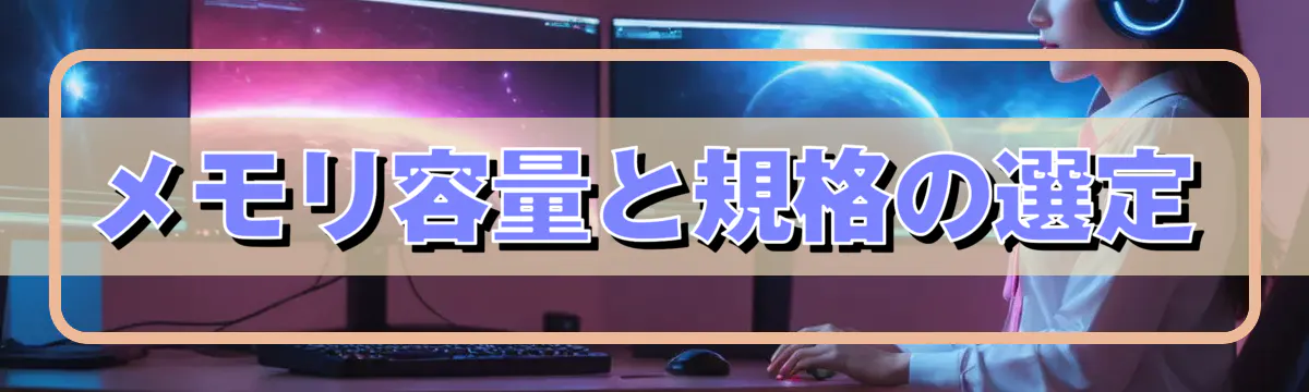 メモリ容量と規格の選定