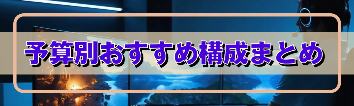 予算別おすすめ構成まとめ
