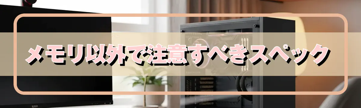 メモリ以外で注意すべきスペック