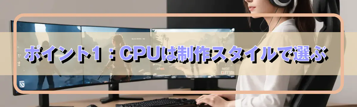 ポイント1：CPUは制作スタイルで選ぶ