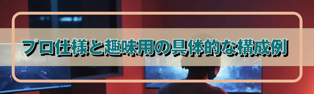 プロ仕様と趣味用の具体的な構成例