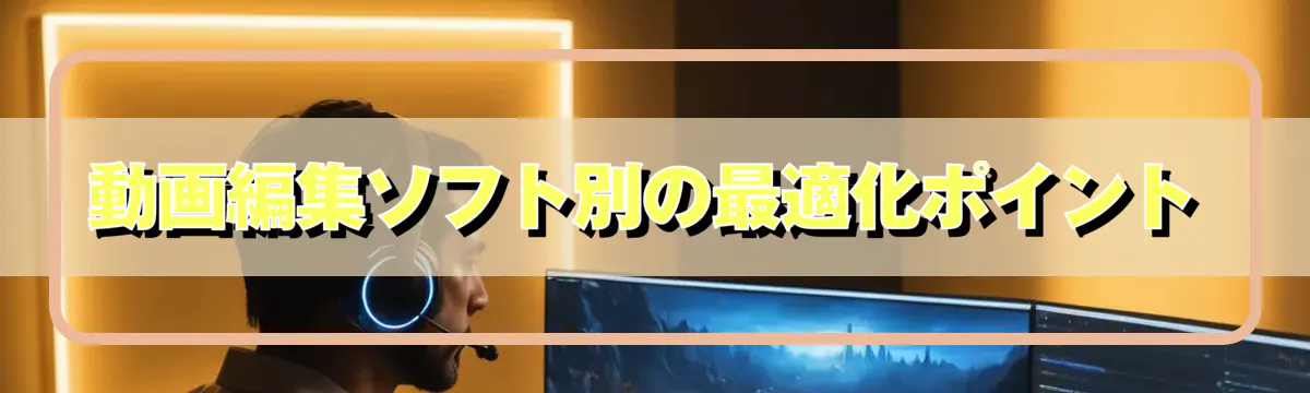 動画編集ソフト別の最適化ポイント