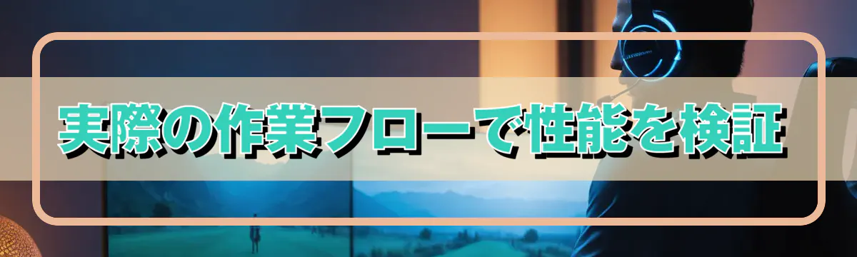 実際の作業フローで性能を検証