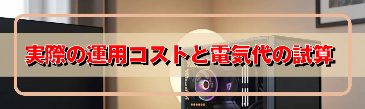 実際の運用コストと電気代の試算
