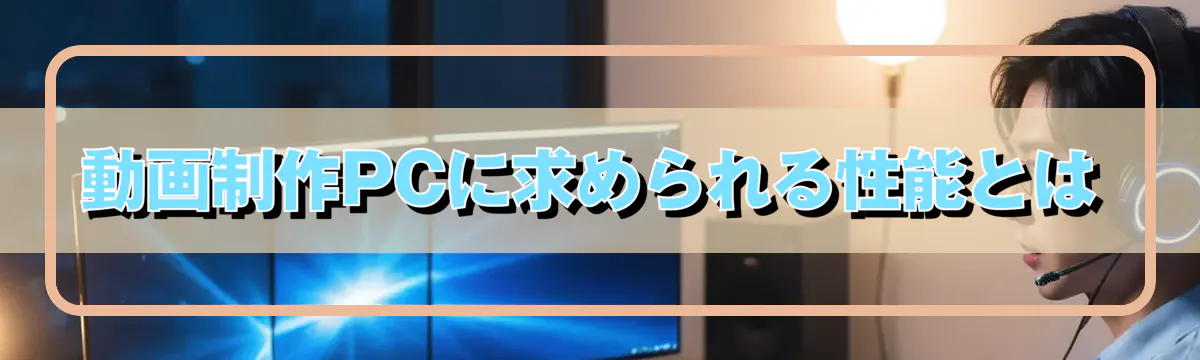 動画制作PCに求められる性能とは