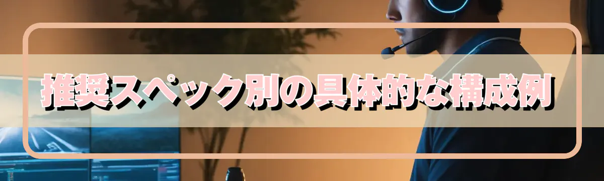 推奨スペック別の具体的な構成例