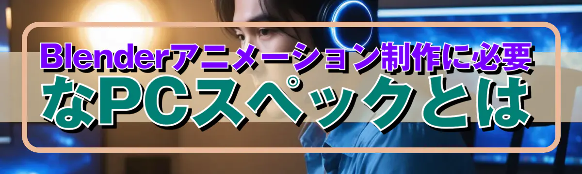 Blenderアニメーション制作に必要なPCスペックとは