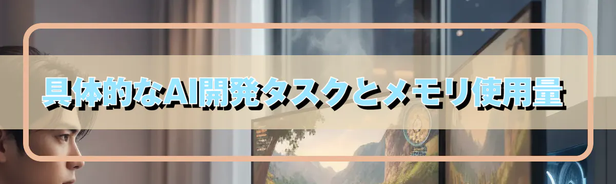 具体的なAI開発タスクとメモリ使用量
