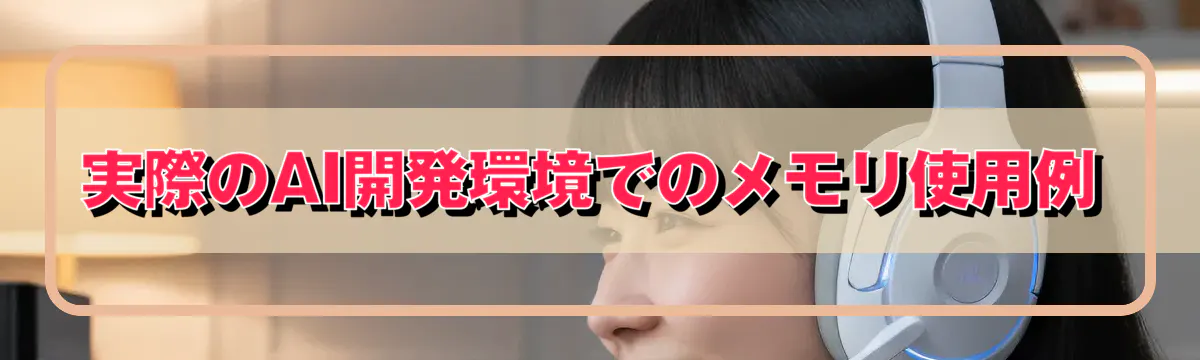 実際のAI開発環境でのメモリ使用例