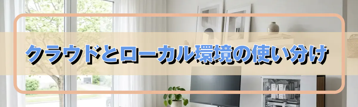 クラウドとローカル環境の使い分け