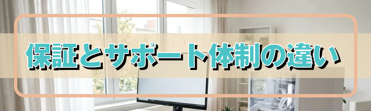 保証とサポート体制の違い