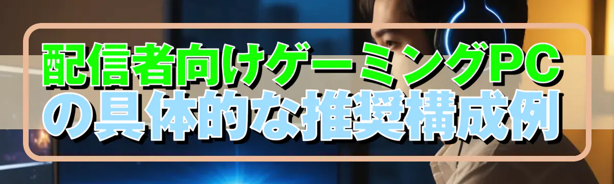 配信者向けゲーミングPCの具体的な推奨構成例
