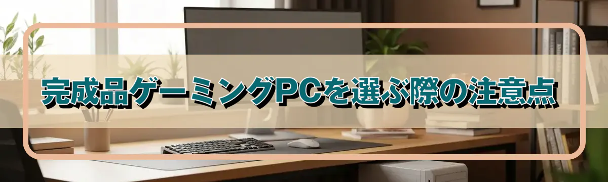完成品ゲーミングPCを選ぶ際の注意点