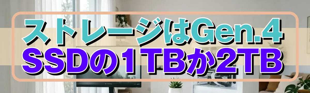 ストレージはGen.4 SSDの1TBか2TB