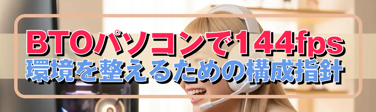 BTOパソコンで144fps環境を整えるための構成指針
