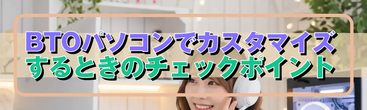 BTOパソコンでカスタマイズするときのチェックポイント