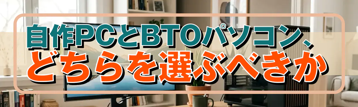 自作PCとBTOパソコン、どちらを選ぶべきか