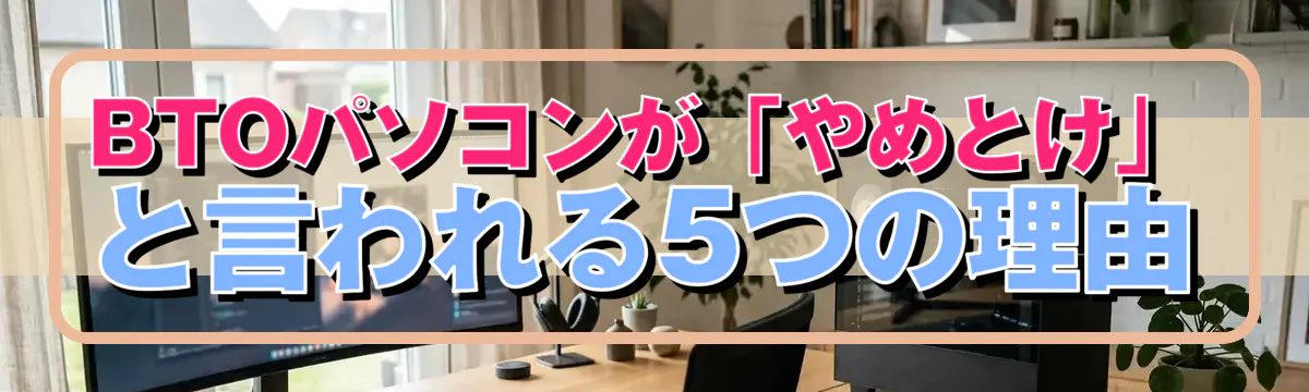 BTOパソコンが「やめとけ」と言われる5つの理由