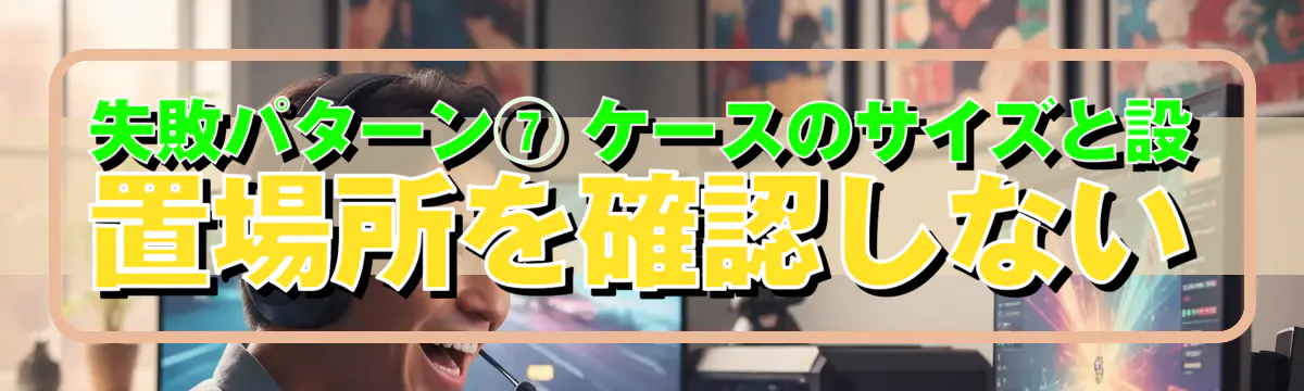失敗パターン⑦ ケースのサイズと設置場所を確認しない